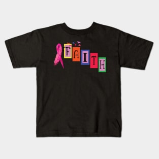 Breast Cancer,pink Ribbon Kids T-Shirt